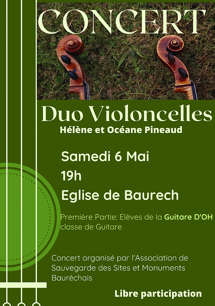 concert église Baurech violoncelle
